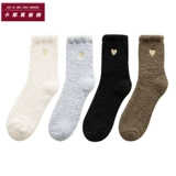 Флисовые зимние бархатные коралловые милые носки, увеличенная толщина