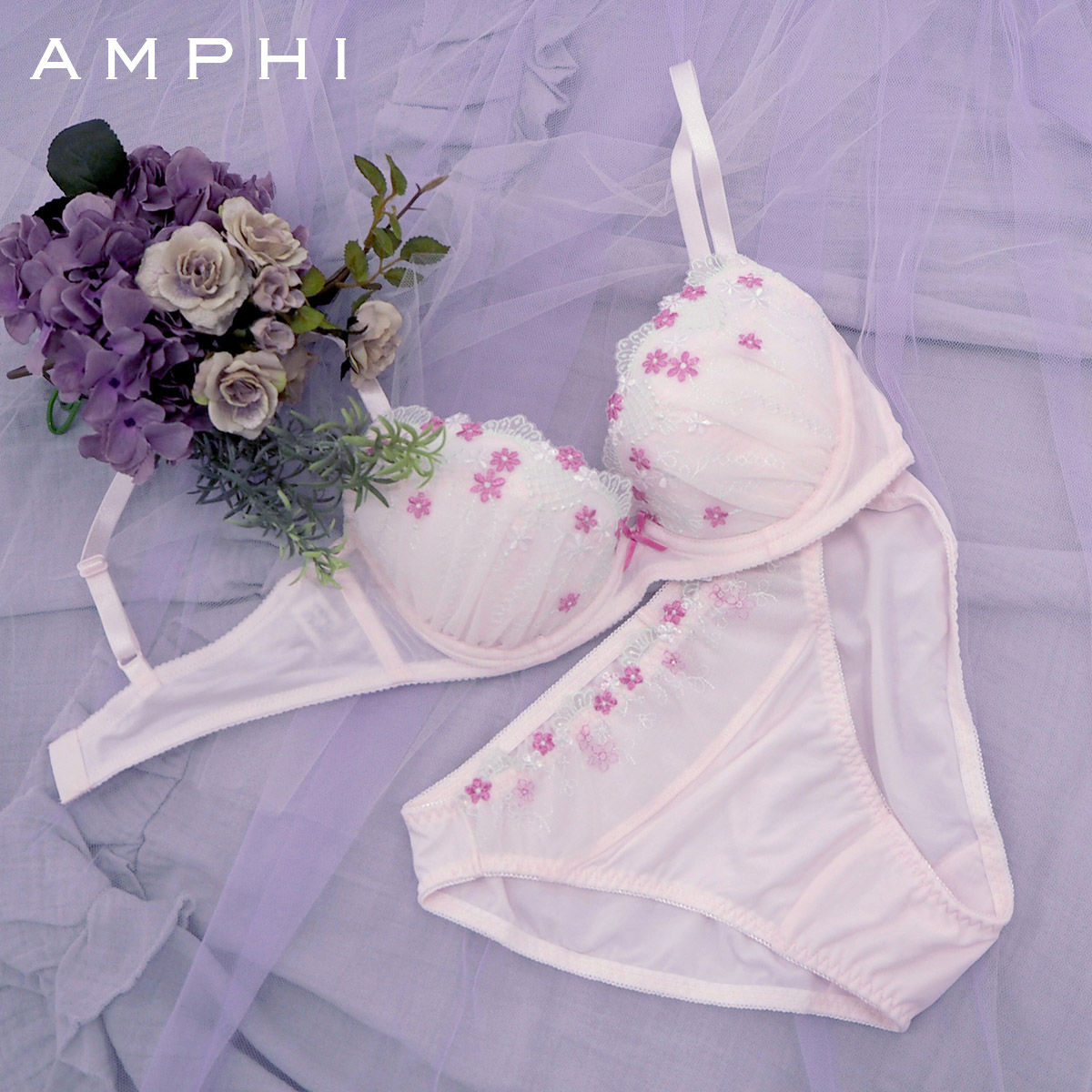 amphi Wacoal's Japanese girl sweet lace bra panty set AB0369