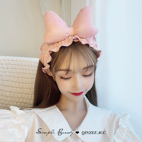 Маска для лица с бантиком, повязка на голову для умывания, милый шлем, 2020, новая коллекция, популярно в интернете, простой и элегантный дизайн, Южная Корея