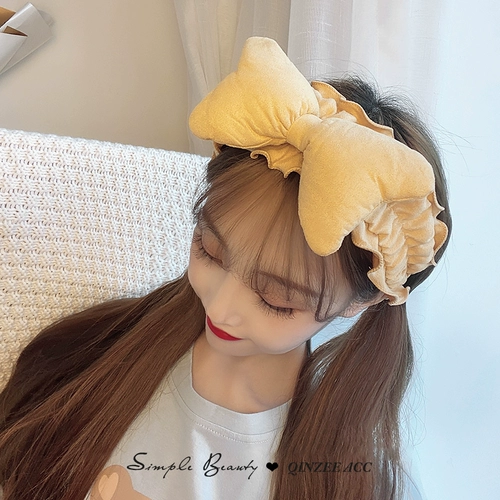 Маска для лица с бантиком, повязка на голову для умывания, милый шлем, 2020, новая коллекция, популярно в интернете, простой и элегантный дизайн, Южная Корея