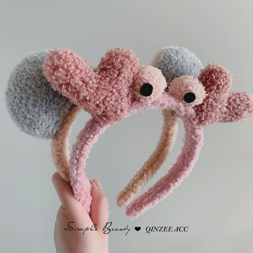 Милый ободок для умывания, мультяшная повязка на голову, нескользящие шпильки для волос, простой и элегантный дизайн, Южная Корея, популярно в интернете