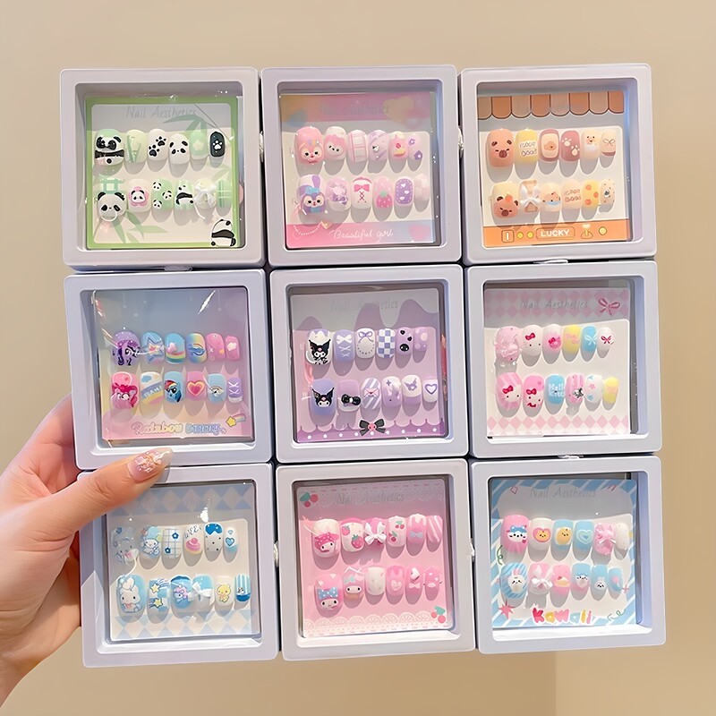 Kuromi Cartoon Nail Art for Older Children Aged 7-18, Nail Stickers for Elementary School Students, Girls' Gift Kuromi Cartoon Nail Art for Older Children Aged 7-18, Nail Stickers for Elementary School Students, Girls' Gift