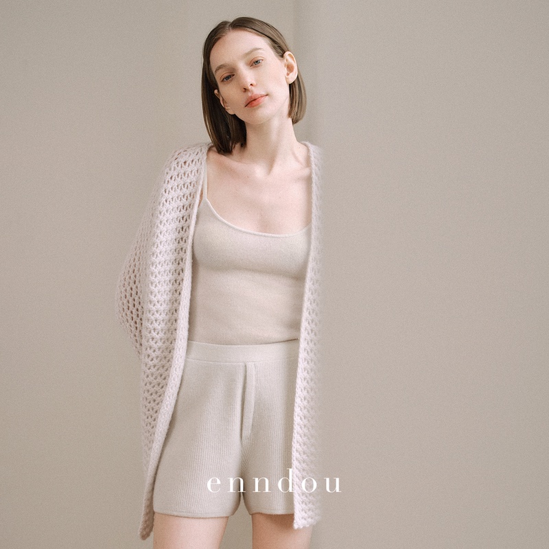 Enndou 100% Pure Cashmere Handmade Crochet Jacket with a Stylish Design, Spring Top, Outerwear Cardigan, Vest, and Camisole Enndou 100% Pure Cashmere Handmade Crochet Jacket with a Stylish Design, Spring Top, Outerwear Cardigan, Vest, and Camisole
