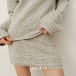 Enndou 100% cashmere new autumn skirt