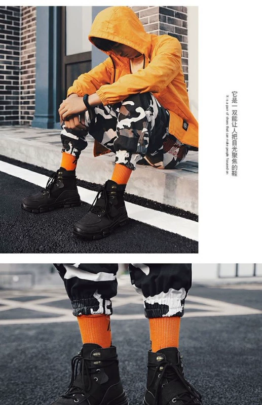 Martin ủng nam ủng cao để giúp giày tuyết nam mùa đông ở giữa bốt quần short công cụ thủy triều sa mạc Anh retro hoang dã giày boot nam cao cấp