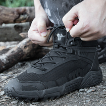 Ultra-light combat boots mens autumn and winter black to help train field wear-resistant desert boots special forces