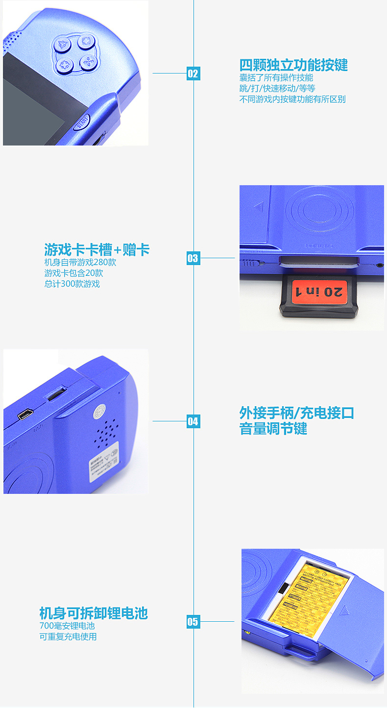 Cassidy game console cầm tay màn hình lớn trẻ em của câu đố màn hình màu cầm tay game console cổ điển hoài cổ trận chiến đôi máy chơi game cầm tay giá rẻ