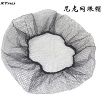 Breathable anti-hair loss disposable nylon mesh hat hair net nylon mesh round hat hood hair cover nylon hair net hat