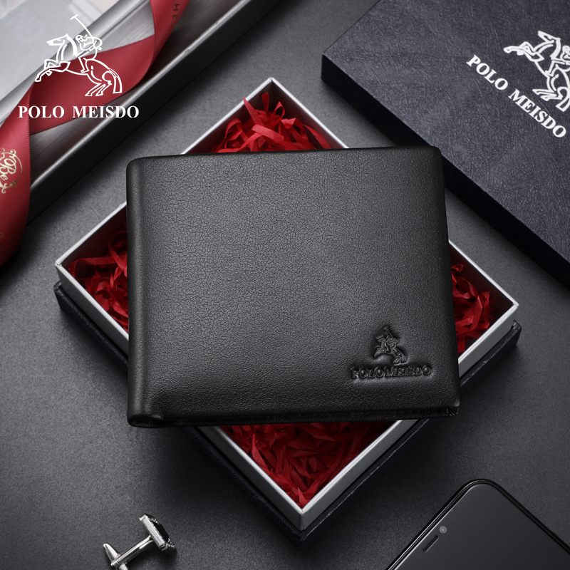 Men's Wallet 2026 New Model Genuine Cowhide High-End Paul Myside Short Card Holder Wallet Gift for Boyfriend