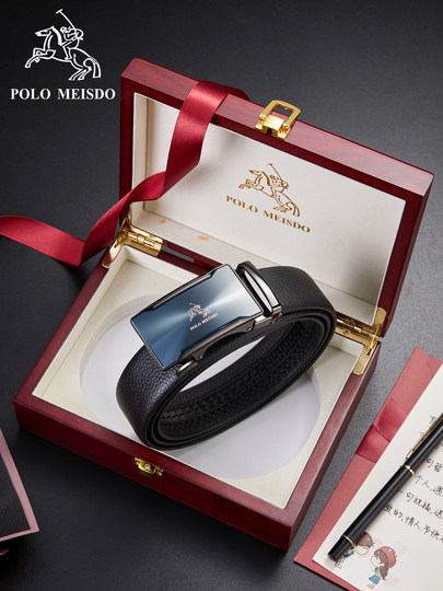 Paul Meiside Men's Belt 2025 New Genuine Leather Automatic Buckle Belt Business Casual Cowhide Trouser Belt Gift