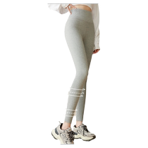 Gray leggings extended version for tall women autumn and winter plus velvet and thickening 2024 new velvet pants autumn pants warm cotton pants