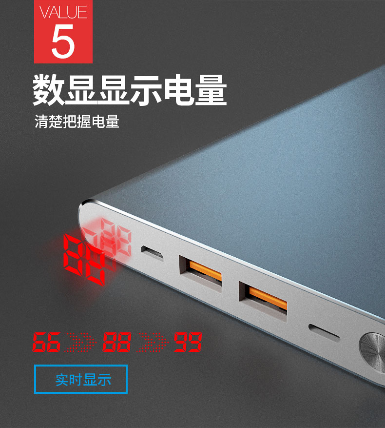 Yu Bo sạc kho báu 20000m mA số lượng đáng kể của màu đỏ mỏng dung lượng cao polymer A2 tùy chỉnh đèn flash sáng tạo phổ sạc di động điện 10.000 + cửa hàng flagship chính thức được cấp phép công thức gốc chính hãng - Ngân hàng điện thoại di động sạc dự phòng remax