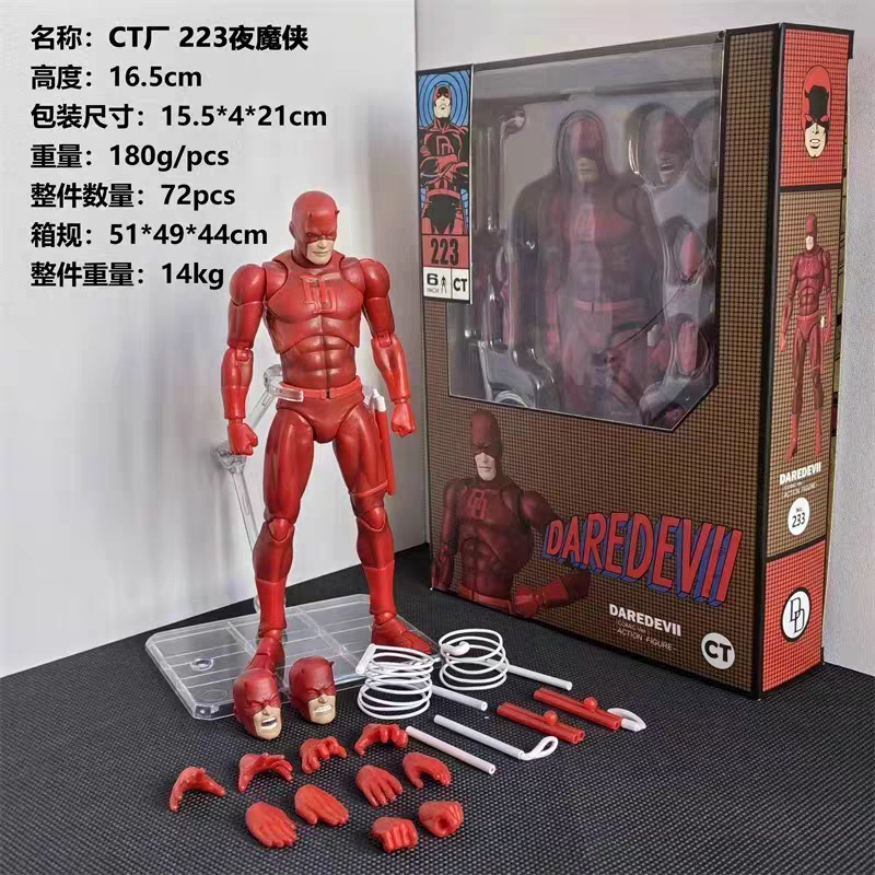 Ct Factory Maf223 Domestic Ko Daredevil Comic Version Spider-Man Tom Siddelson Action Figure Model