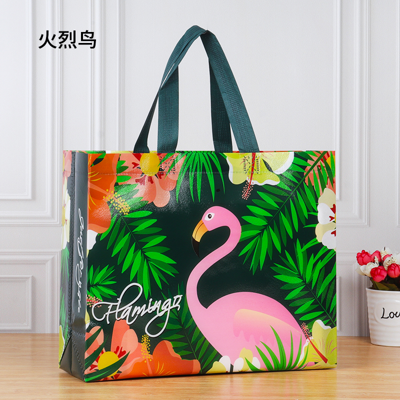 New flaminable bird bags unwoven cloth shopping bags Coated Clothing Handbag Gift Bags Waterproof women's bags