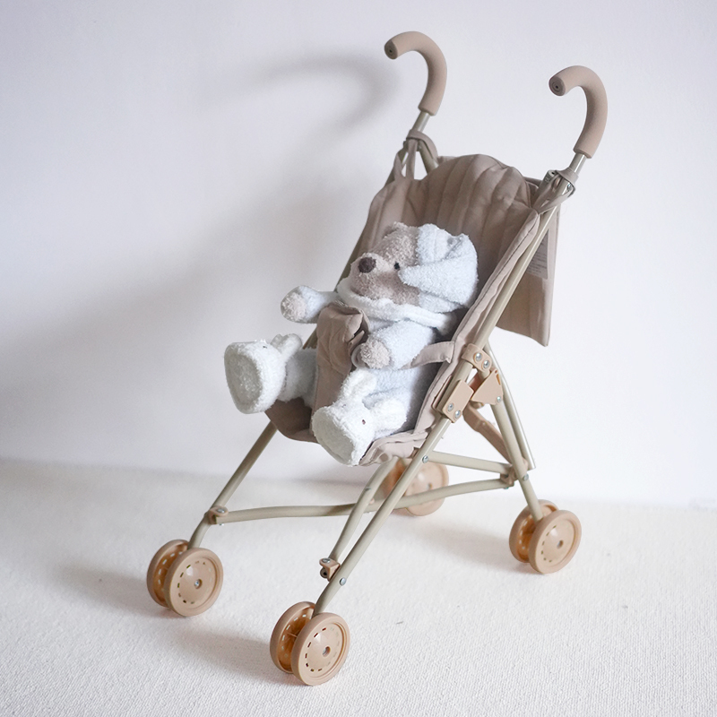 Korean ins Children's Toy Stroller Girl's Pretend Play Simulation with Doll Baby Birthday Gift 1-6 Years Old