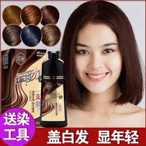 Chestnut color hair dye cream female popular color white a wash color dye cover white hair vibrato bubble foam net red self