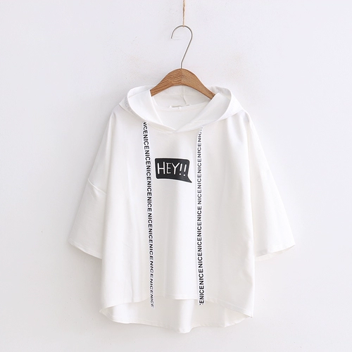 Балахон для школьников, летняя футболка с капюшоном, для средней школы, 15 лет, подходит для подростков