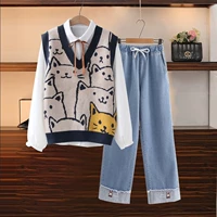 Осенняя рубашка, темные штаны