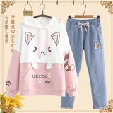 Весенняя осенняя мультяшная толстовка с капюшоном для школьников для отдыха, для средней школы