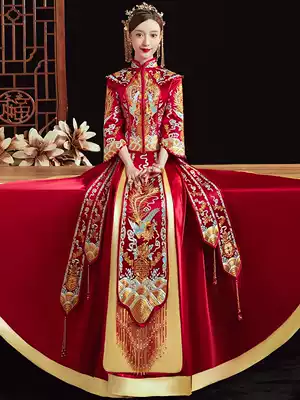 Xiuhe uniform bride 2021 New Chinese wedding dress wedding dress toast Chinese style show kimono