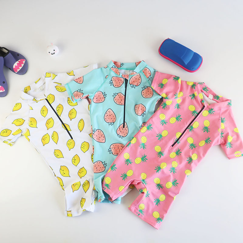 Korean baby baby children's swimsuit Sunscreen quick-drying one-piece male and female children small and medium children breathable seaside beach swimsuit