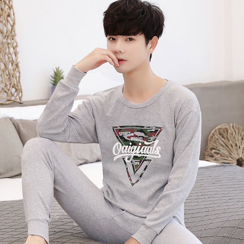 Thanh thiếu niên mùa thu quần quần áo mùa thu thiết cotton mens đồ lót cotton học sinh trung học cơ sở ấm mỏng áo len bông