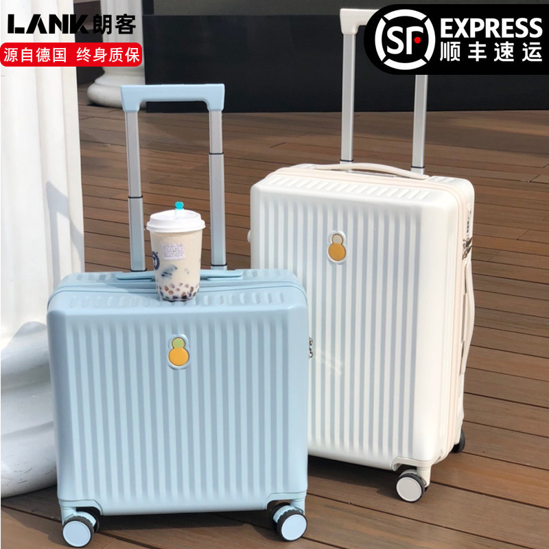 German Langguest Lalever suitcase woman 18 inch mute universal wheel password travel leather case 20 inch small den case
