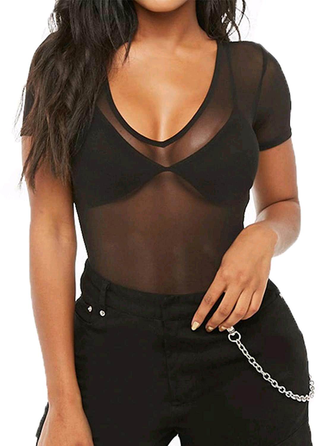 Export summer ultra-thin breathable ladies mesh bottoming short-sleeved breathable comfortable soft non-slim top
