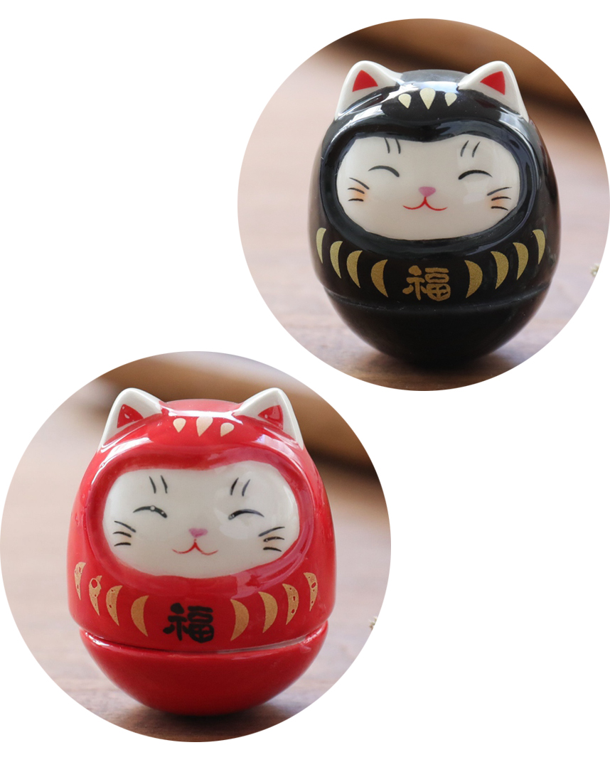 Plutus cat furnishing articles desktop creative lovely birthday girl ceramic mini dharma "daruma" valentine 's day