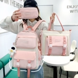 Ранец, сумка через плечо, вместительный и большой рюкзак, для средней школы