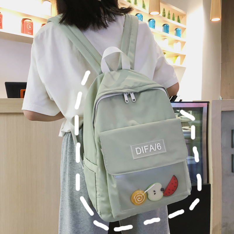 Schoolbag female Korean version of high school small fresh ins wind junior high school students large-capacity campus simple forest backpack