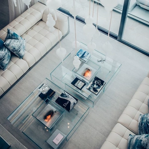Италия импортирует Glas Italia Seasons Simple Wine Flame Storne Glass Coffee Coffee Stust