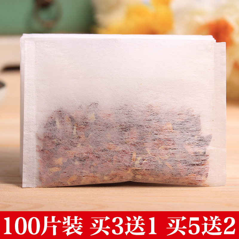100 6x8cmPET Anti-folding disposable tea bag Bubble Tea Bag Empty Tea Bag Fried Herbal Soup Bag
