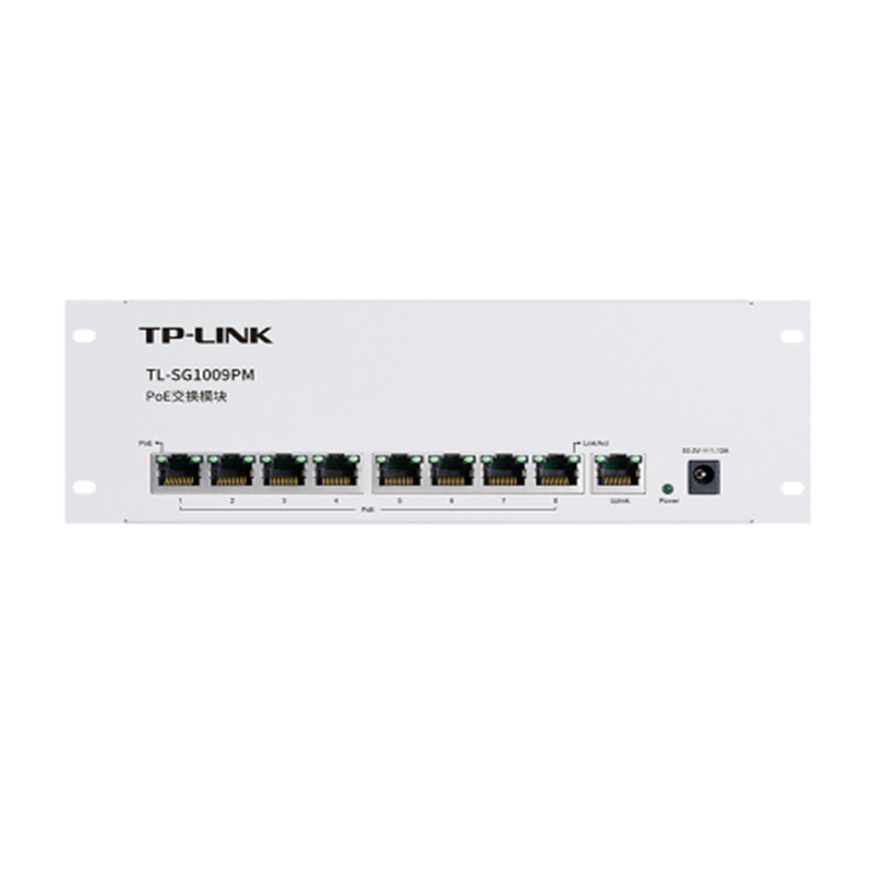 Tp-Link Tl-Sg1009Pm 9-Port Gigabit Poe Network Switch Poe Power Supply Device for Large-Scale Wireless Aps, Security Surveillance Cameras, and Weak Current Box Splitter