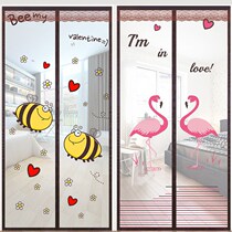 Door curtain summer anti-mosquito door sand window magnetic door curtain push-pull summer non-hole self-priming pad household Indoor
