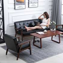 Casual Office Sofa Small Modern Minimalist Business Reception Guest Office Tea Table Composition Suit Milk Tea Shop