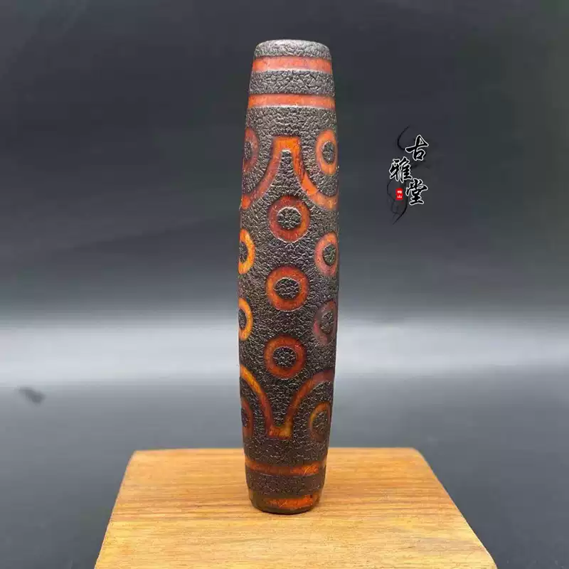 西藏真品火供天珠二十一眼老天珠吊坠文玩配件风化天珠玛瑙手把件收藏