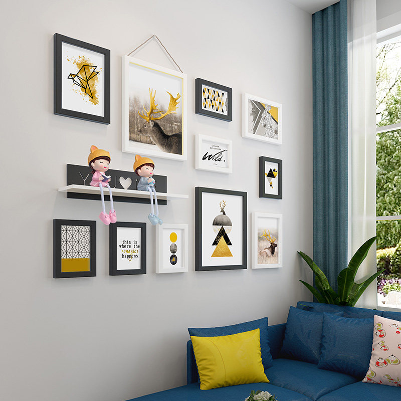 Creative dining room wall Wall Dormitory bedroom soft decoration Wall Warm room shelf Wall pendant