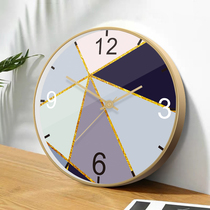 Nordic home Bell decoration living room creative personality clock wall clock wall clock atmospheric bedroom clock light luxury non-perforated