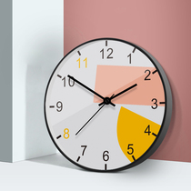 Modern simple living room home Bell decoration Nordic bedroom personality creative silent hanging wall hanging clock clock free of punching