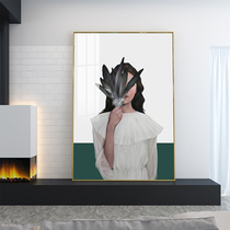 Entrance entrance decorative painting corridor aisle vertical wall Crystal porcelain painting modern simple living room light luxury wall painting