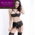 MORGOMON ba điểm garter set ren chống trượt gợi cảm vớ ống dài phụ nữ mở đồ lót ZY1002 - Nịt Tất nịt tất nam Nịt Tất