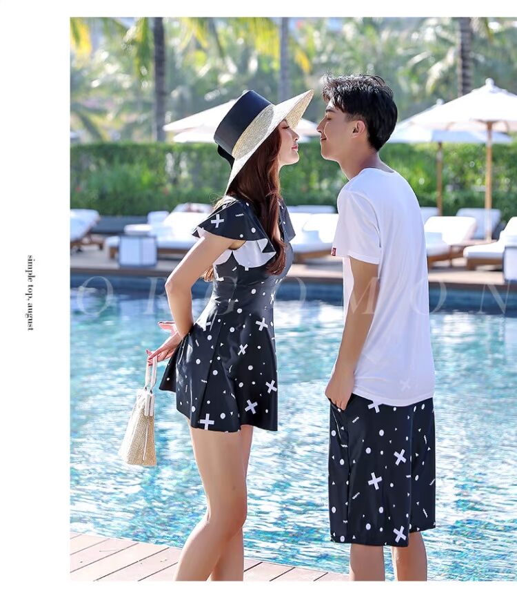 Cặp đôi đồ bơi nữ mùa xuân nóng bỏng gợi cảm chẻ bụng thon thả nữ thanh lịch bảo thủ áo tắm nữ JH0723 - Vài đồ bơi đồ đôi đi biển nam nữ