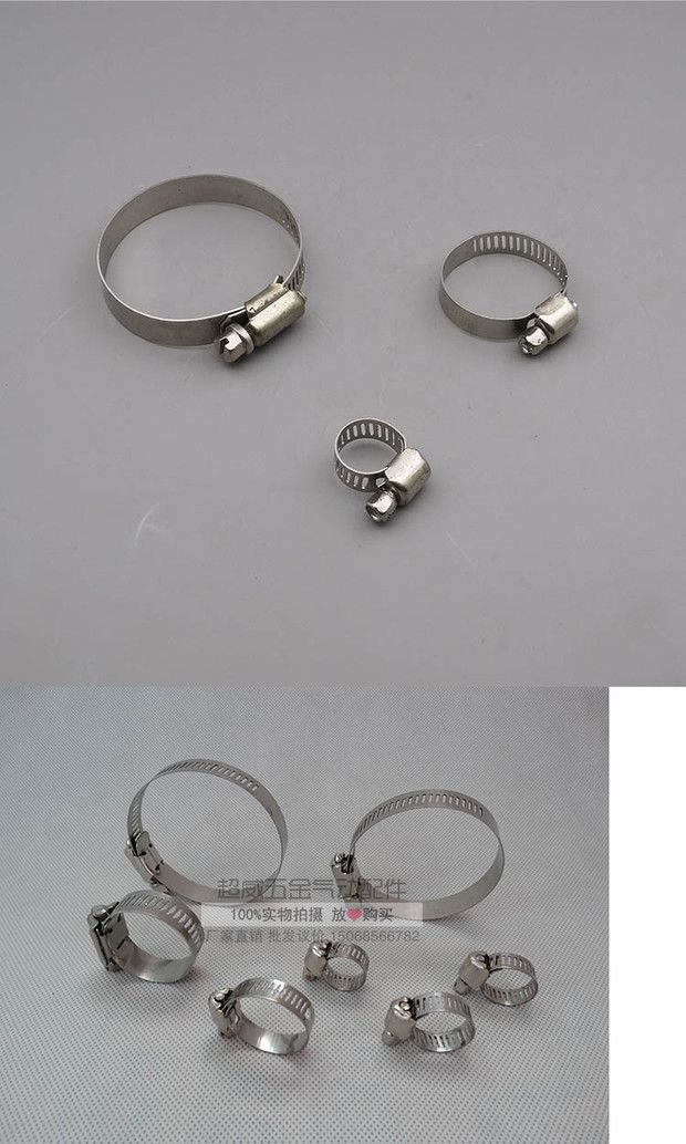 Ống kẹp Ống thép không gỉ Kẹp ống Kẹp ống khí Vòi Vòi hoop Khóa công cụ Fastener - Phần cứng cơ khí