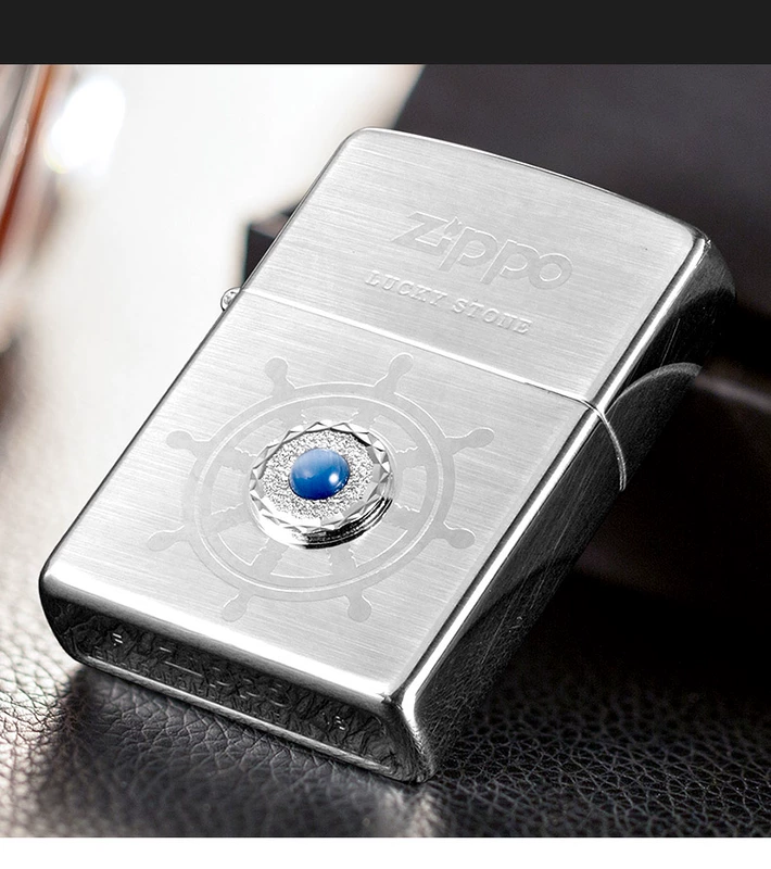 Zippo nhẹ hơn chính thức lưu trữ cửa hàng nhẹ hơn zippo đá chính hãng màu xanh may mắn gửi thư trực tiếp ZBT-1-26a - Bật lửa