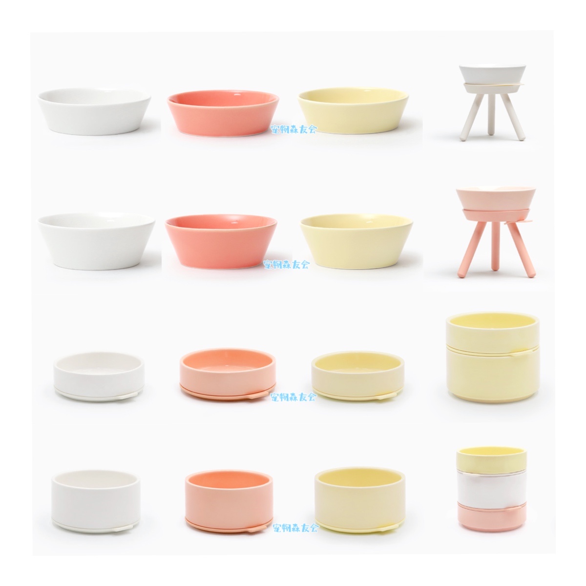 Spot Alumni Association Korea Inherent Pet Cat Dog Ceramic Bowls Ins wind paired with a bowl rack combinable