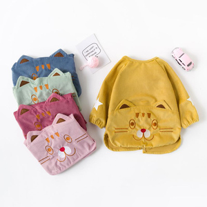儿童卡通防水防脏反穿罩衣