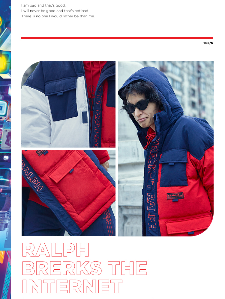 Li Ning Disney Kẻ hủy diệt bất khả chiến bại Wang Zhong Long Down Jacket Áo ấm nam trùm đầu mùa đông Vịt trắng xuống thể thao - Thể thao xuống áo khoác áo phao cho bé gái