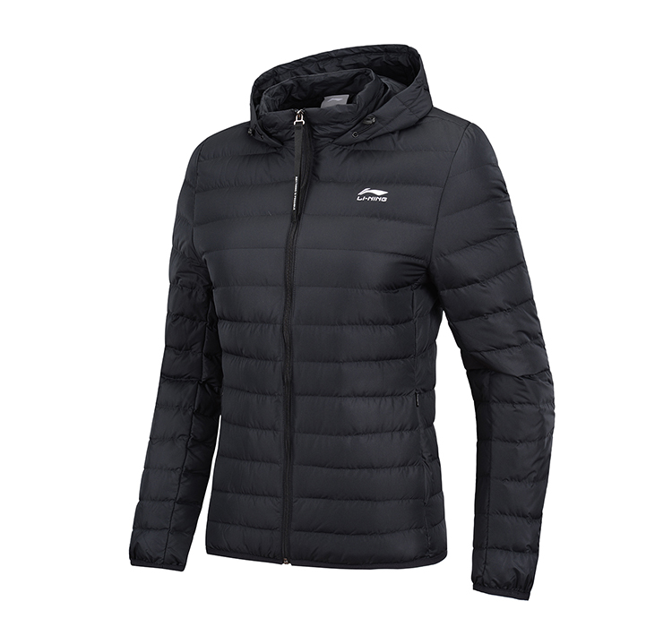 Li Ning ngắn xuống áo khoác nữ thể thao loạt thời trang áo khoác ấm áp trùm đầu mùa đông vịt trắng xuống đồ thể thao - Thể thao xuống áo khoác mẫu áo phao nữ đẹp 2019