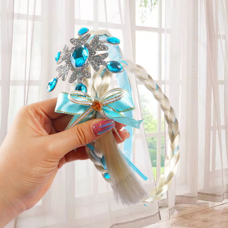 Ice Chic Edge Hair Accessories Crown Wig Braid Hair Love Sand Princess Dress Magic Wand Elsa Snowflake Cape Toy
